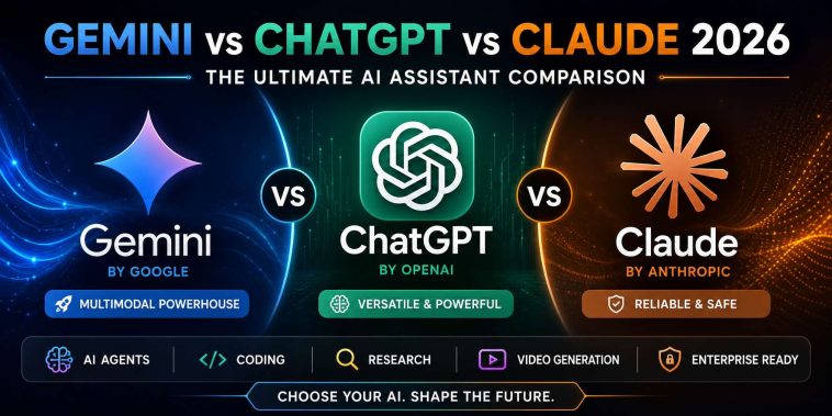 Gemini vs ChatGPT vs Claude 2026