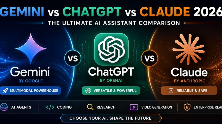 Gemini vs ChatGPT vs Claude 2026